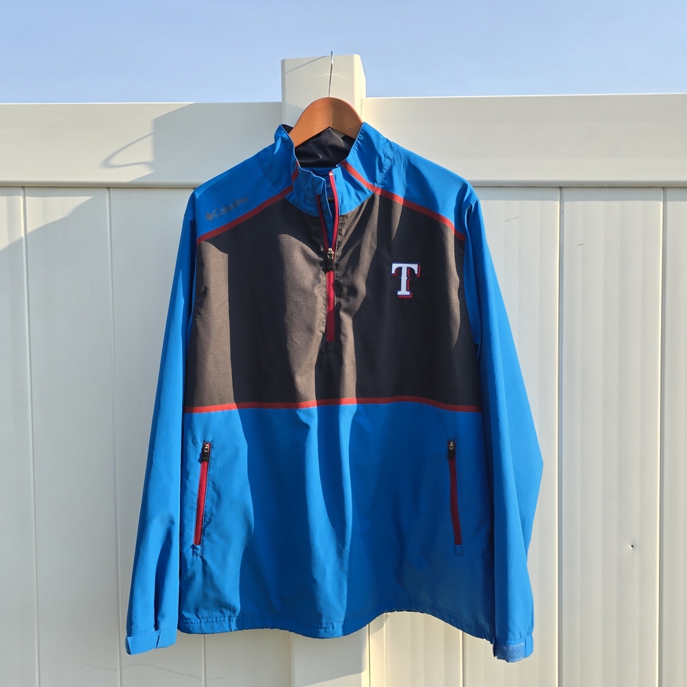 Columbia Golf Texas Rangers 1/4 Zip Pick and Play Jacket 16S24MO | Size Large